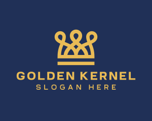 Golden Crown Loops logo design