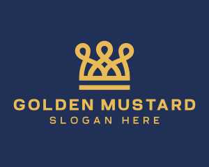 Golden Crown Loops logo design