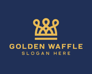 Golden Crown Loops logo design