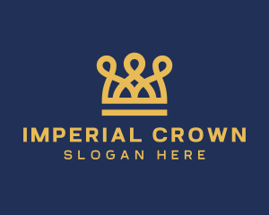 Golden Crown Loops logo design