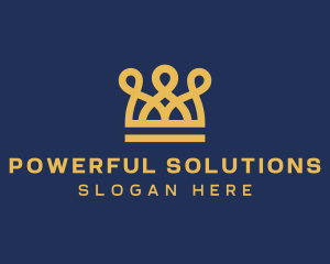 Golden Crown Loops logo design