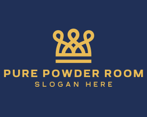 Golden Crown Loops logo design