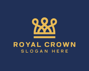 Golden Crown Loops logo design