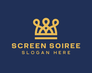 Golden Crown Loops logo design