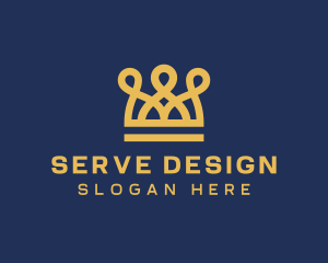 Golden Crown Loops logo design