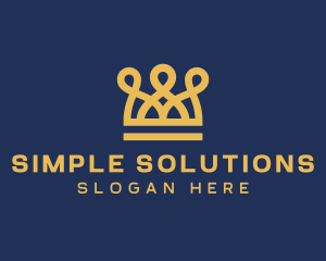 Golden Crown Loops logo design