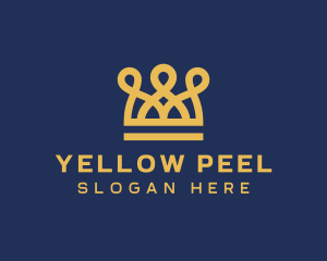 Golden Crown Loops logo design