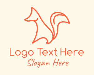 Minimalist - Minimalist Orange Fox logo design