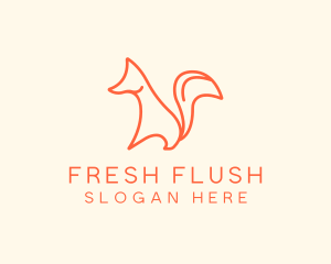 Wild Orange Fox logo design