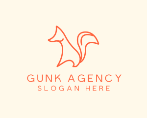 Wild Orange Fox logo design