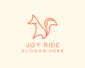 Wild Orange Fox logo design