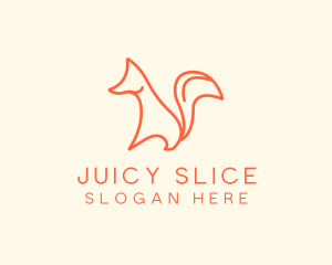 Wild Orange Fox logo design