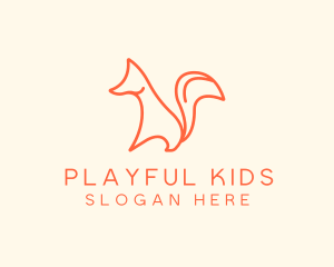 Wild Orange Fox logo design