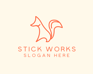 Wild Orange Fox logo design