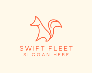 Wild Orange Fox logo design