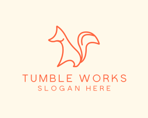 Wild Orange Fox logo design