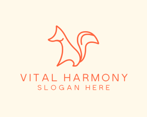 Wild Orange Fox logo design