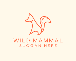 Wild Orange Fox logo design