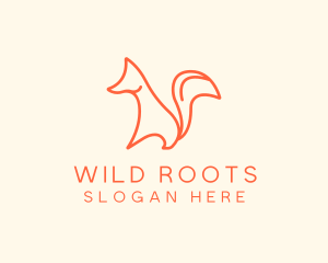 Wild Orange Fox logo design