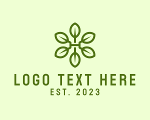Green Plant Letter H logo