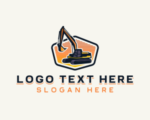 Digging Backhoe Excavator Logo