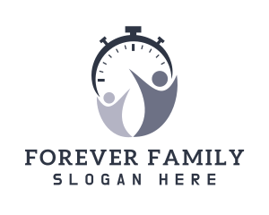 Human Clock Timer Logo