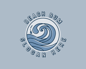 Wave Island Coast logo design