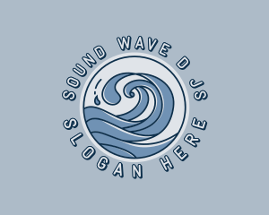 Wave Island Coast logo design