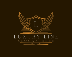 Luxury Griffin Shield  logo design