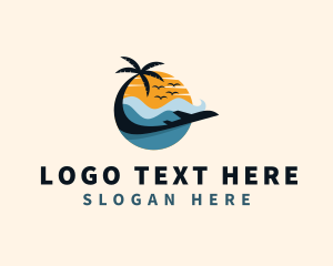 Tropical Beach Plane Travel logo