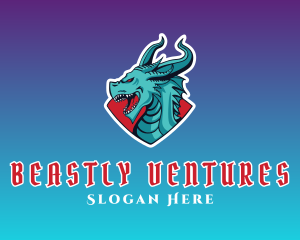 Dragon Game Creature logo design