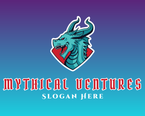 Dragon Game Creature logo design