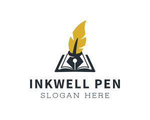 Publishing Book Quill Pen logo design