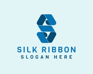 Ribbon Scroll Letter S logo design