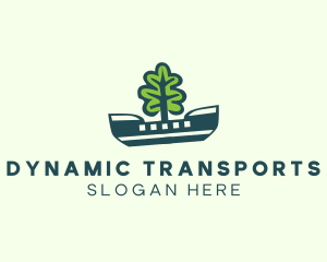 Tree Transport Ship logo design