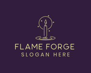 Candle Light Flame logo design