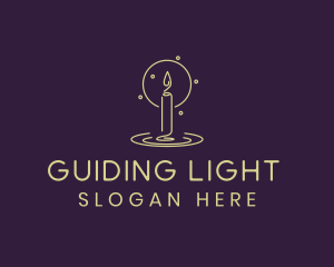 Candle Light Flame logo design