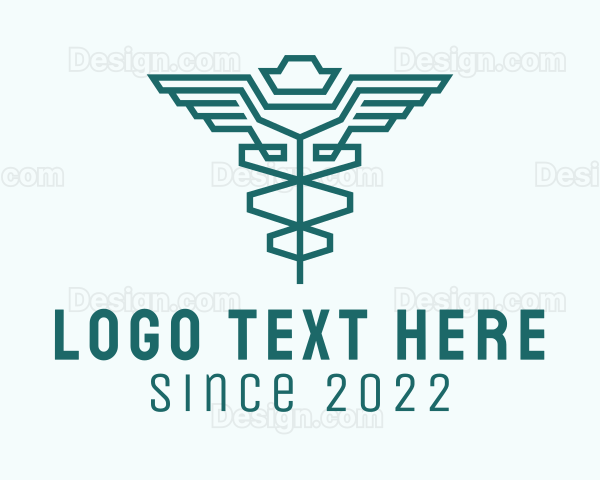 Pharmaceutical Caduceus Rod Logo