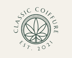 Cannabis Oil Emblem logo design