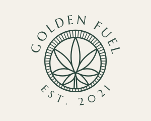 Cannabis Oil Emblem logo design