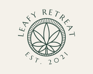 Cannabis Oil Emblem logo design