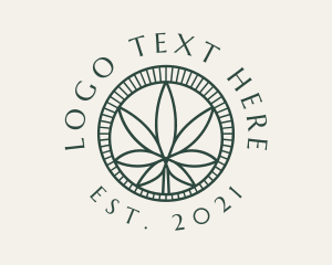 Cannabis Oil Emblem logo