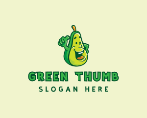 Thumb Avocado Fruit logo design