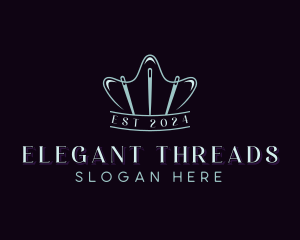 Crown Thread Needle logo design