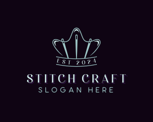 Crown Thread Needle logo design