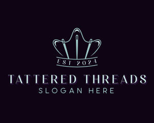 Crown Thread Needle logo design