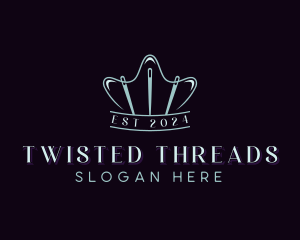 Crown Thread Needle logo design