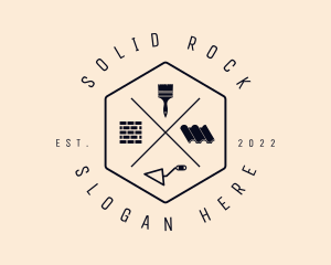 Wall Roof Builder Tools logo design