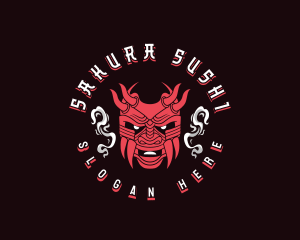 Japanese Demon Smoke logo design