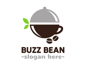 Cloche Coffee Bean Cup logo design